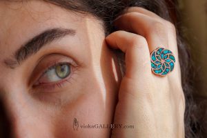 Firooze koobi jewelry set