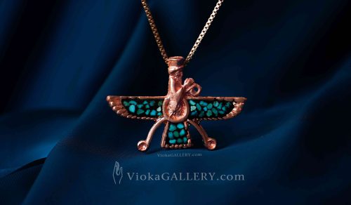 گردنبند فروهر فیروزه کوبی